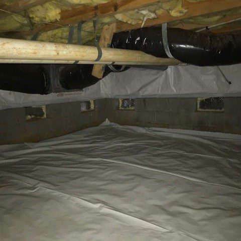 sealed crawlspace floor and cripple walls